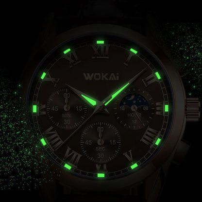 Reloj de cuarzo de negocios Correa de cuero de PU de moda Relojes de cuartos diarios Adecuado para reloj de pulsera de regalo de citas diarias