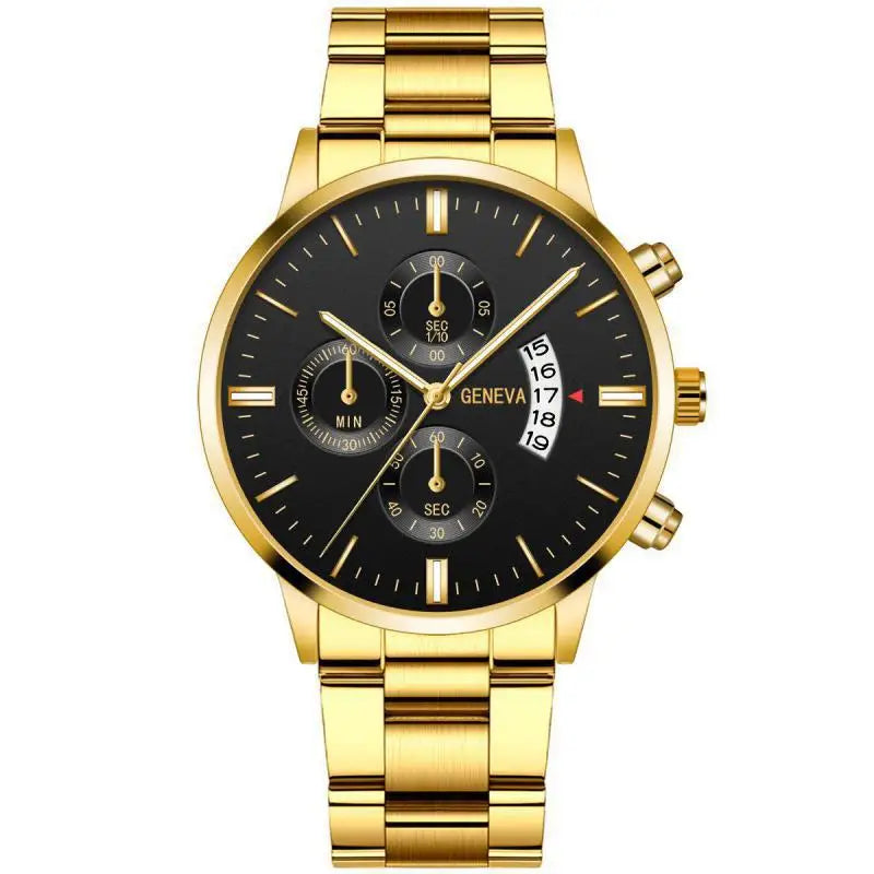 AUREX™ | Reloj Clásico para Hombre con Calendario, Acero Inoxidable, Movimiento de Cuarzo y Estilo Exclusivo