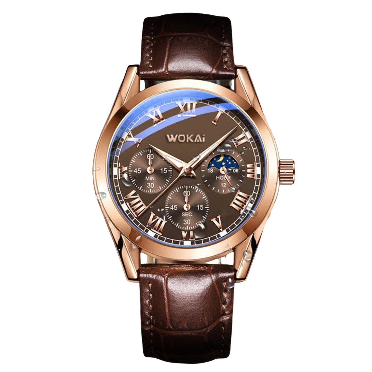Reloj de cuarzo de negocios Correa de cuero de PU de moda Relojes de cuartos diarios Adecuado para reloj de pulsera de regalo de citas diarias