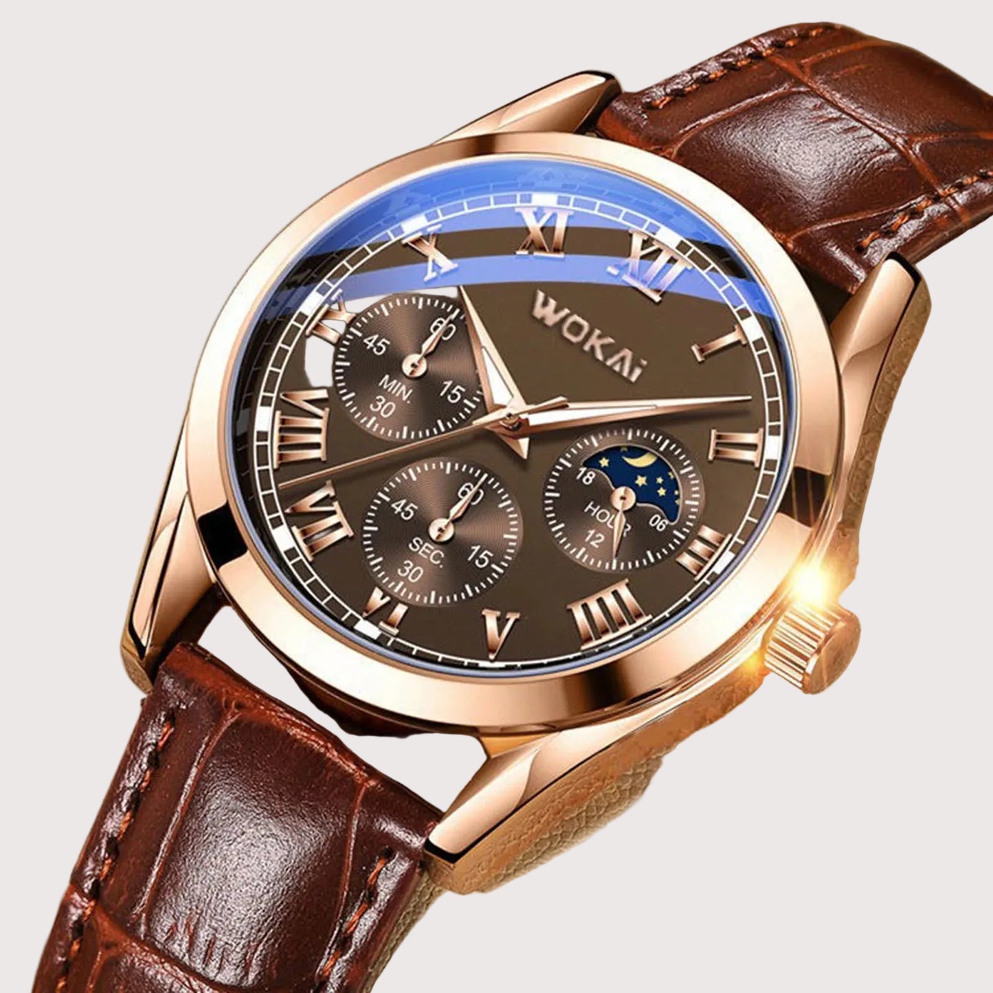 Reloj de cuarzo de negocios Correa de cuero de PU de moda Relojes de cuartos diarios Adecuado para reloj de pulsera de regalo de citas diarias